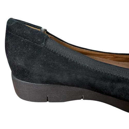 Clarks Artisan Daelyn Hill Womens Black Suede Wedge Slip On Shoes Comfort 7.5 W - Picture 3 of 16