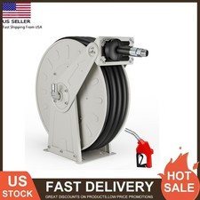 Fuel Hose Reel Retractable Diesel Hose Reel 3/4" x 50' Auto Fueling Nozzle