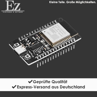 ESP32 WROOM-32 WiFi Bluetooth Entwicklungsboard CH340 30-Pin USB-C Arduino