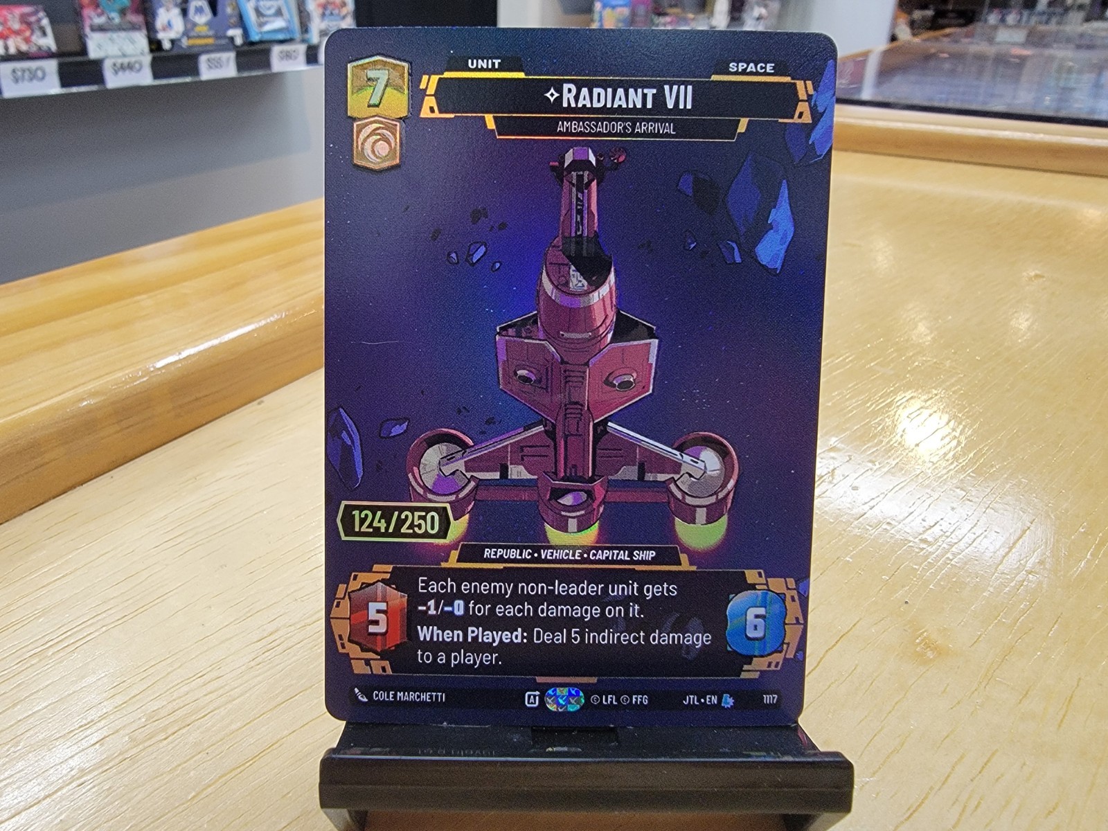 Radiant VII Ambassadors' Arrival Serialized Star Wars Unlimited /250