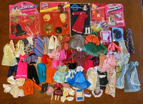 Vintage Barbie Clothing & Accessories Large Lot TLC 1970s/80s