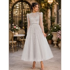 Mac Duggal 20444 Embellished Gathered Long-Sleeve A-Line Gown – Size 12 | $798