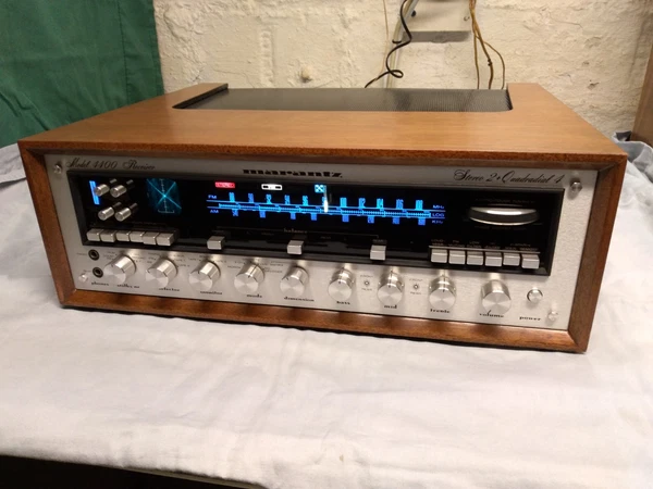MARANTZ 4400 AM/FM QUAD RECEIVER /WC-43 WOOD CABINET FULLY RESTORED