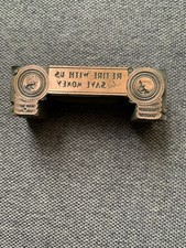 Letterpress Printing Block Tire Themed Copper On Wood LARGE