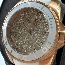 Invicta Women's Watch 22704 Angel Round Analog Rose Gold Tone White Rubber Strap