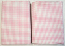 Pottery Barn Kids 2 Pink White Gingham Check Curtain Panels 62" Long PLS READ