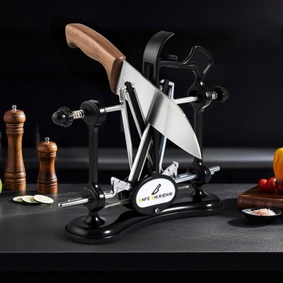 PROFESSIONAL KNIFE SHARPENER HEAVY DUTY METAL FRAM ADJUSTABLE ANGLE GUIDES