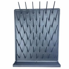 Lab Drying Rack 52 Pegs Laboratory Cabinets Glass Drying Racks Wall-Mount Bla...