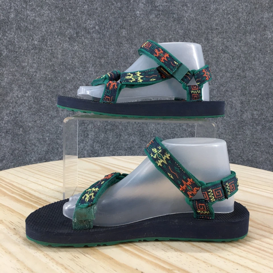 Sandalias Teva Juveniles 3 Originales Universales Senderismo Verde Confort Parte Superior Baja SN 1116656C Foto 2 de 4