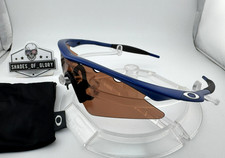 OAKLEY M FRAME METALLIC BLUE W/ VR28 BLACK IRIDIUM SWEEP VENTED SUNGLASSES 8