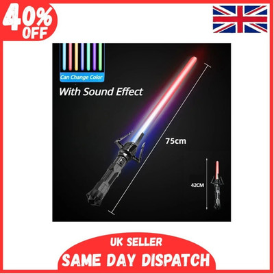 REikirc 75cm RGB Lichtschwert 2 in 1 7 Farben Lichtschwert für 3+ Kinder Laserschwert