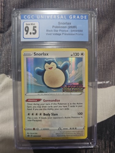 Snorlax graded CGC 9.5 for sale on eBay