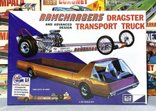 MPC/ROUND2 RAMCHARGERS DRAGSTER/TRANSPORT TRUCK #MPC970/12 AMT 1/25 NOS RE-ISSUE