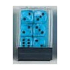 Koplow Swirl Dice d6 16mm Ice Blue w/Black (12) New