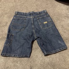 Vintage Y2K Wrangler Dark Wash Blue Jorts Shorts Men  s 34 Boxy Pockets