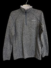 Eddie Bauer Men's Gray Pullover 1/4 Zip Polyester Top Shirt Size Small