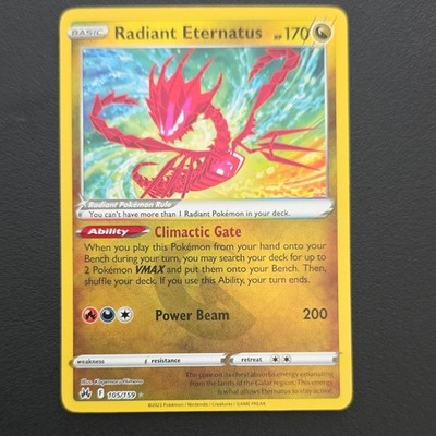 The Pokémon Company Radiant Eternatus 105/159 Crown Zenith Radiant Rare Holo EN