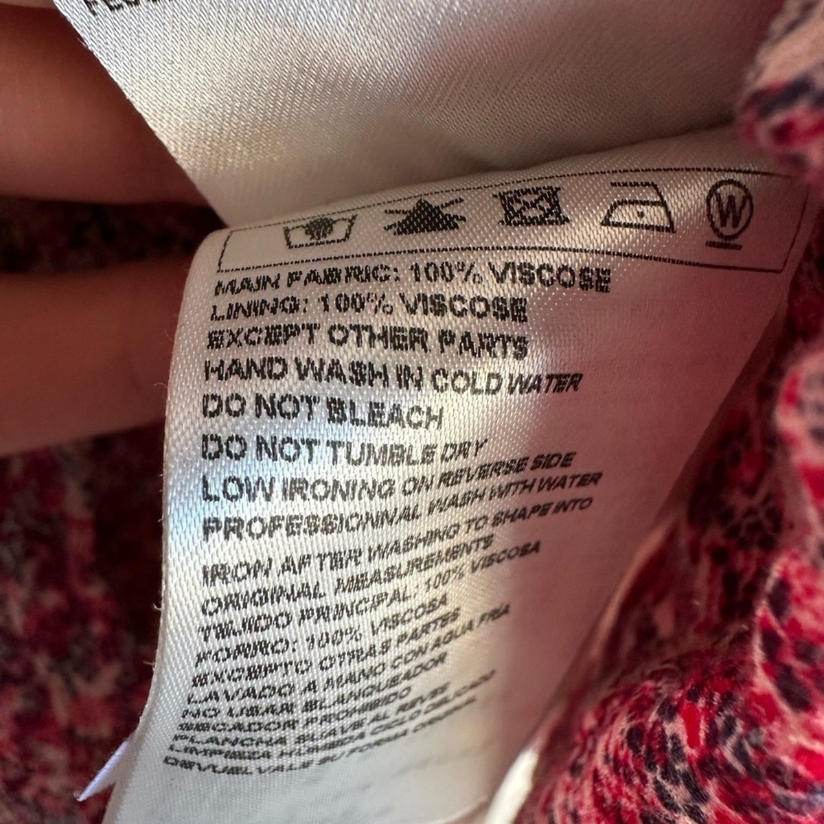 ba&sh Nina Dress 3/4 Sleeve Floral Tiered pink mini size M v-neck