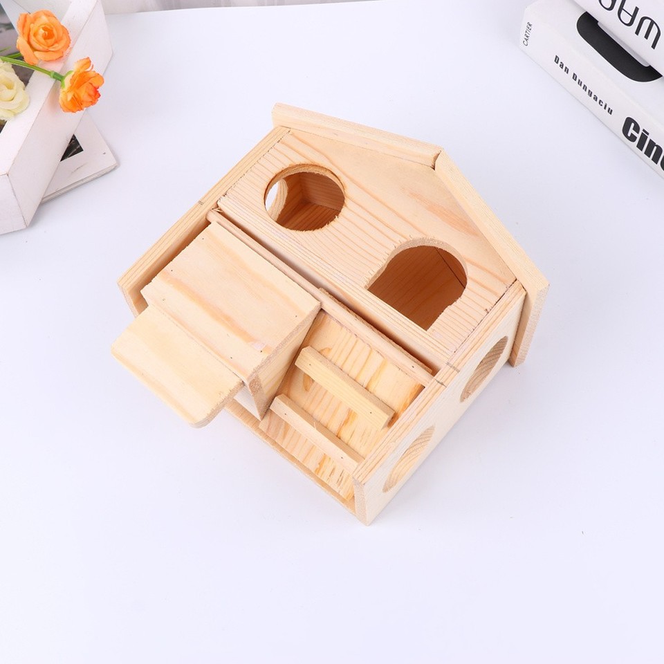 Nascondiglio In Legno Per Criceto Con Tunnel Sotterraneo – Gioco E Movimento Per Piccoli Animali