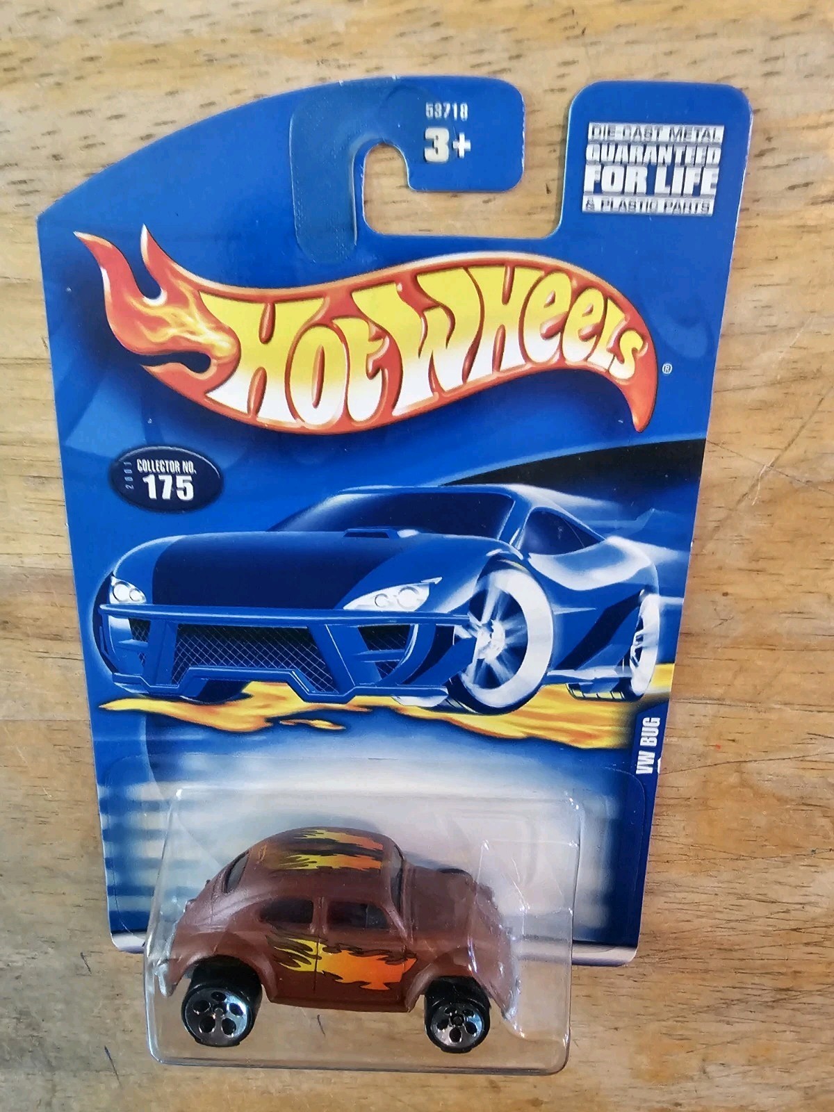 Hot Wheels VW Bug, Brown; 2001 Collector No. 175