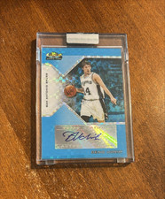 Beno Udrih 2004-05 Topps Finest Blue X Fractor Rookie Auto #186 Spurs /25 RC
