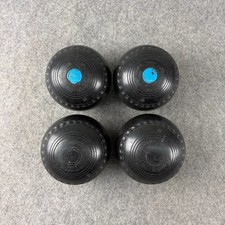 Henselite Lawn Bowls Set of 4 Black Size 5 Bias 3H Crown Green Super Grip