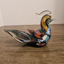 Vintage Murano Millefiori Rooster KB Italy Art Glass 5" MCM Original Label EUC