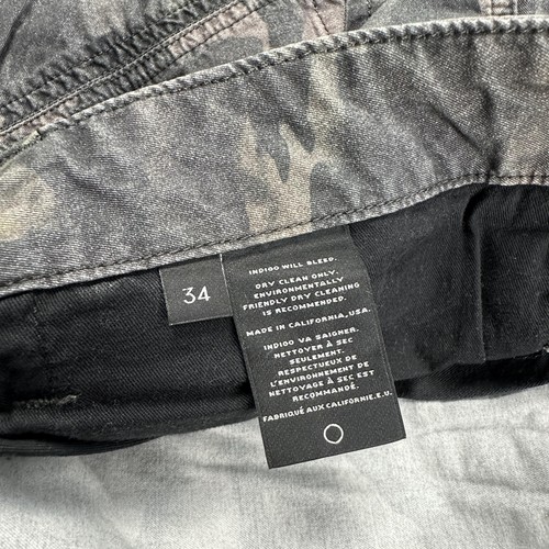 J Brand Trooper Cargo Pants Mens 34 Gray Camo Military Style 100% Cotton USA - Picture 8 of 20