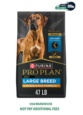 Purina Pro Plan Adult Large Breed High Protein Chicken Rice Dry Dog Food, 47lb