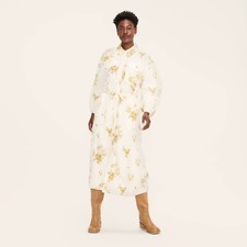 Women's Floral Long Sleeve Utility Midi Shirt Dress - Woolrich