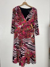 Frank Lyman Pink Pattern Floral 3/4 Sleeve Stretchy Dress - Sz 12