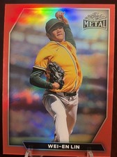 2026 Leaf Chrome Wei-En Lin True Red Base 4/4 Athletics Top Prospect