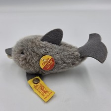 VINTAGE STEIFF W TAGS Clippy Soft Plush Dolphin MADE IN GERMANY 1472/07