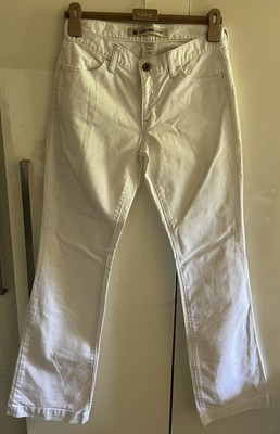 GAP Long And Lean Damenjeans UK Größe 4R weiß Boot Cut W29 L33 Denim