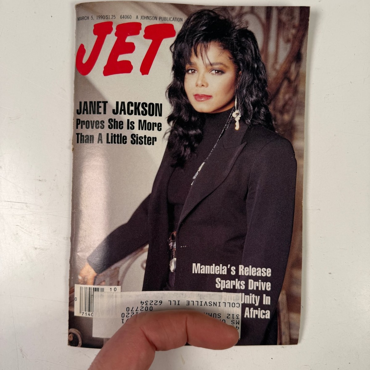 JET Magazine March 1990 No. 21 Janet Jackson Mandela Johnson