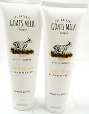 2 PACK THE NATURAL GOATS MILK COMPANY HAND CREAM DUO WITH MANUKA HONEY 4.3 fl oz