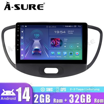 Android 15 2+64G Autoradio Für Hyundai i10 2007-2013 Apple Carplay Navi GPS WIFI