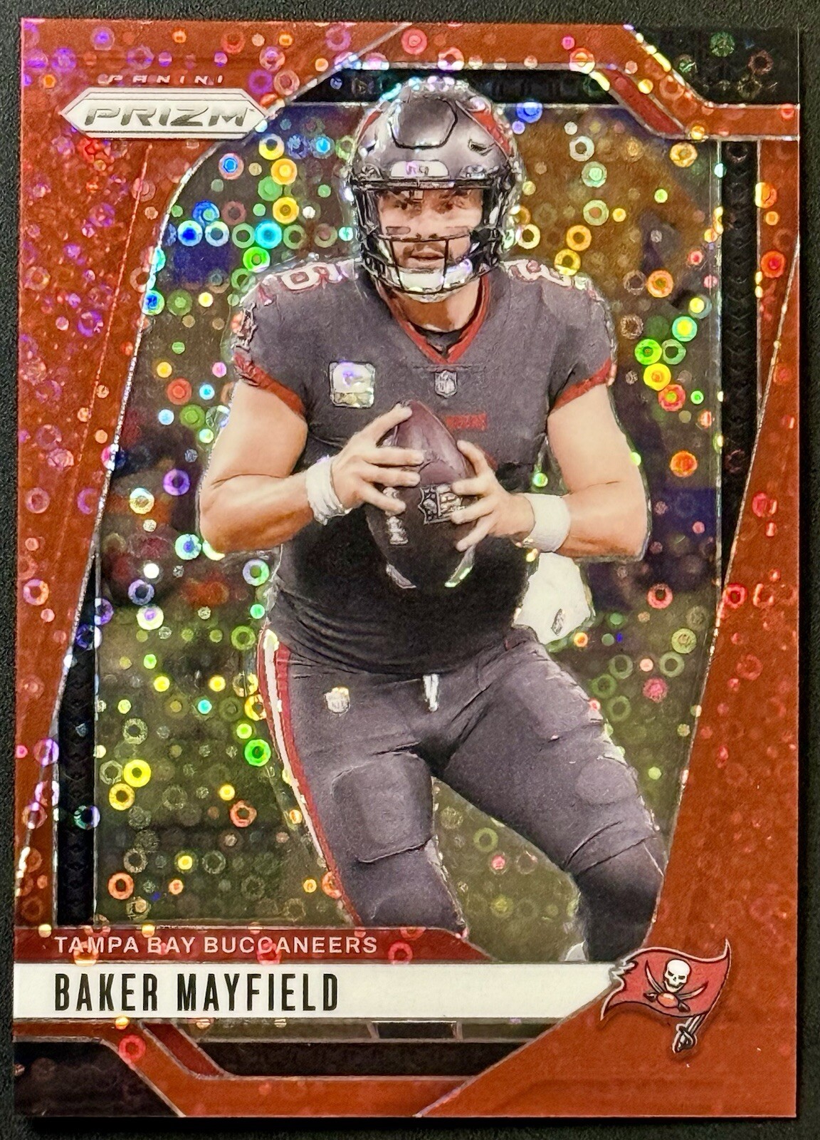 2024 Baker Mayfield Panini Prizm Red No Huddle /75- Tampa Bay Buccaneers