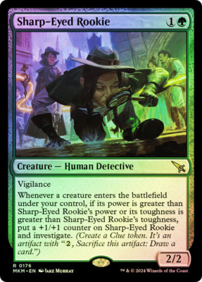 mtg magic Sharp-Eyed Rookie FOIL Promo ENGLISH Anfängerin, der nichts entgeht