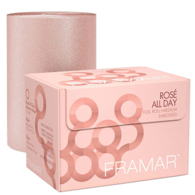 Folie Für Friseursalon FRAMAR Rose Gold Embossed Folie Roll Medium 97,5mt