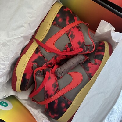 Nike Dunk High 1985 Red Acid Wash DD9404-600 Men's Size 9.5
