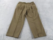 Louis Raphael Wool Blend Dress Pant Mens 36 x 34 Brown Office Vintage EUC