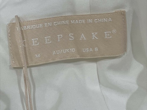 Keepsake White Dress Spaghetti Strap Lined Fit Flare Size 6 - Picture 4 of 12