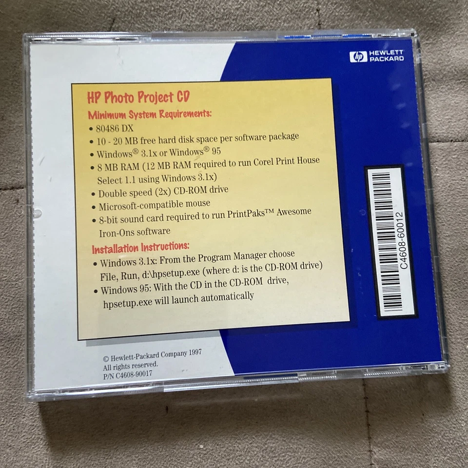 Photo Project CD ROM Hewlett Packard 1997 Have Fun With Photo Print Pak Iron-Ons - Image 3 of 4