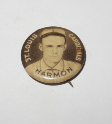 1910-12 Sweet Caporal Baseball Coin Pin Bob Harmon St. Louis Cardinals Near Mint