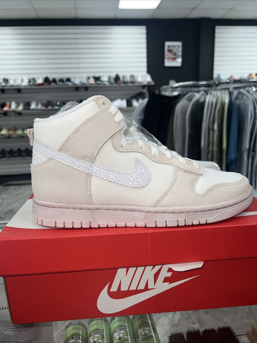 【NIKE】DUNK HI RETRO PRM DV0822-100 Nike Dunk High Retro PRM Cracked Leather Salt Flats DV0822