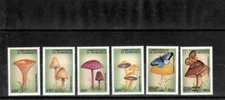 Dominica 1998 - Mushrooms Butterflies - Set of 6 Stamps - Scott #2044-9 - MNH
