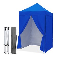 EAGLE PEAK 5x5 Small Pop up Portable Instant Canopy with 4-Side Wall Panels