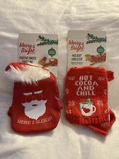 Set Of 2 Merry  Bright Collection Reptile Christmas Costume For Bearded Dragon