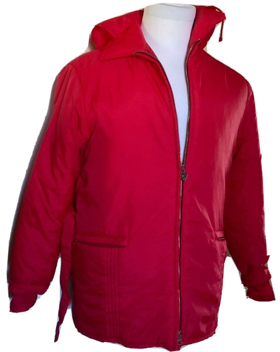 Vintage Skitique Jacket w/Hood Ultrachic Scarlet Red … Gem